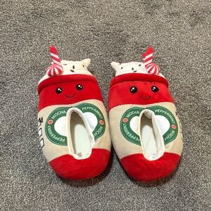 Red and Cream holiday fun Slippers